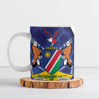 Namibia Cricket Custom Ceramic Mug Coat of arms Namibian Pattern - Wonder Print Shop