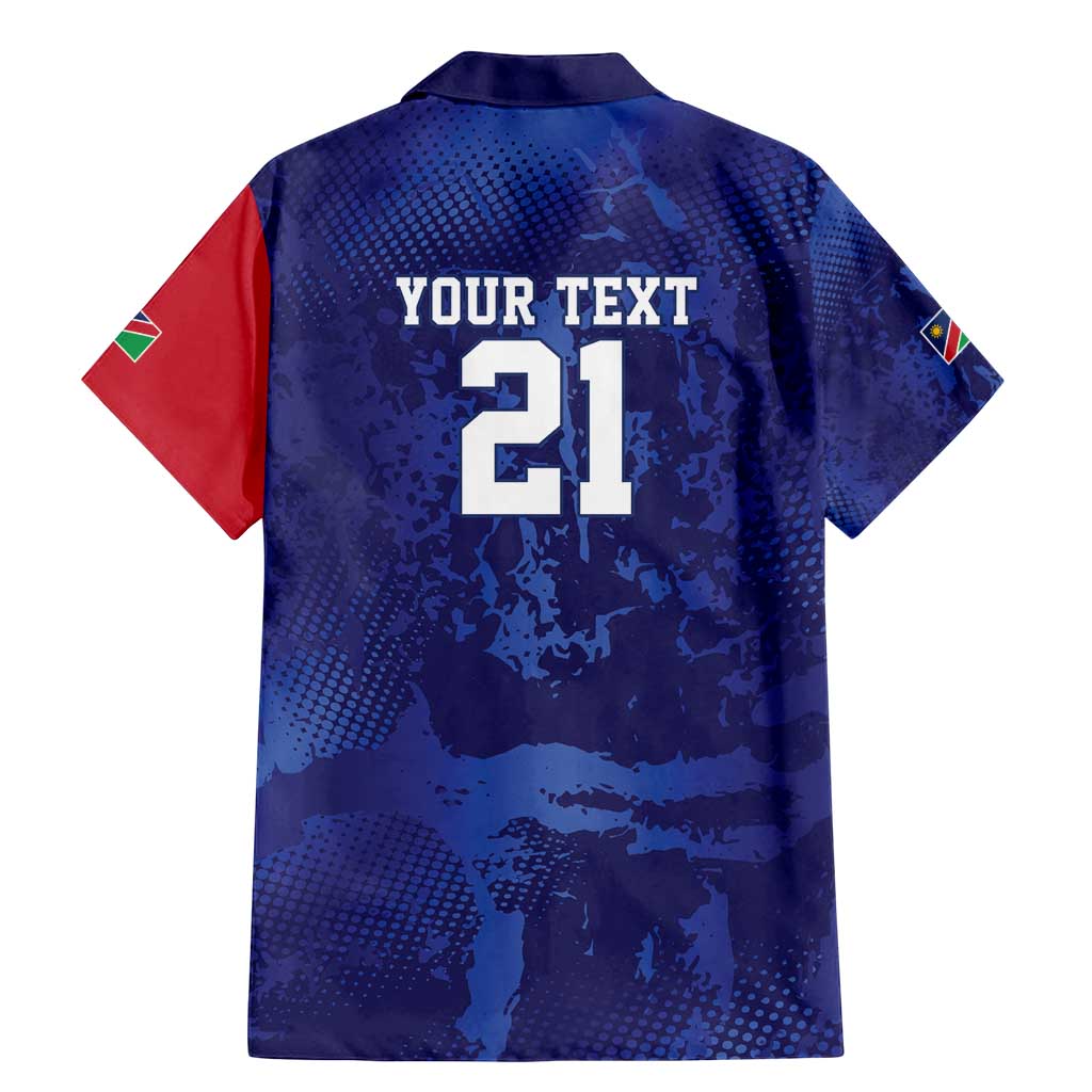 Namibia Cricket Custom Family Matching Mermaid Dress and Hawaiian Shirt Coat of arms Namibian Pattern - Wonder Print Shop