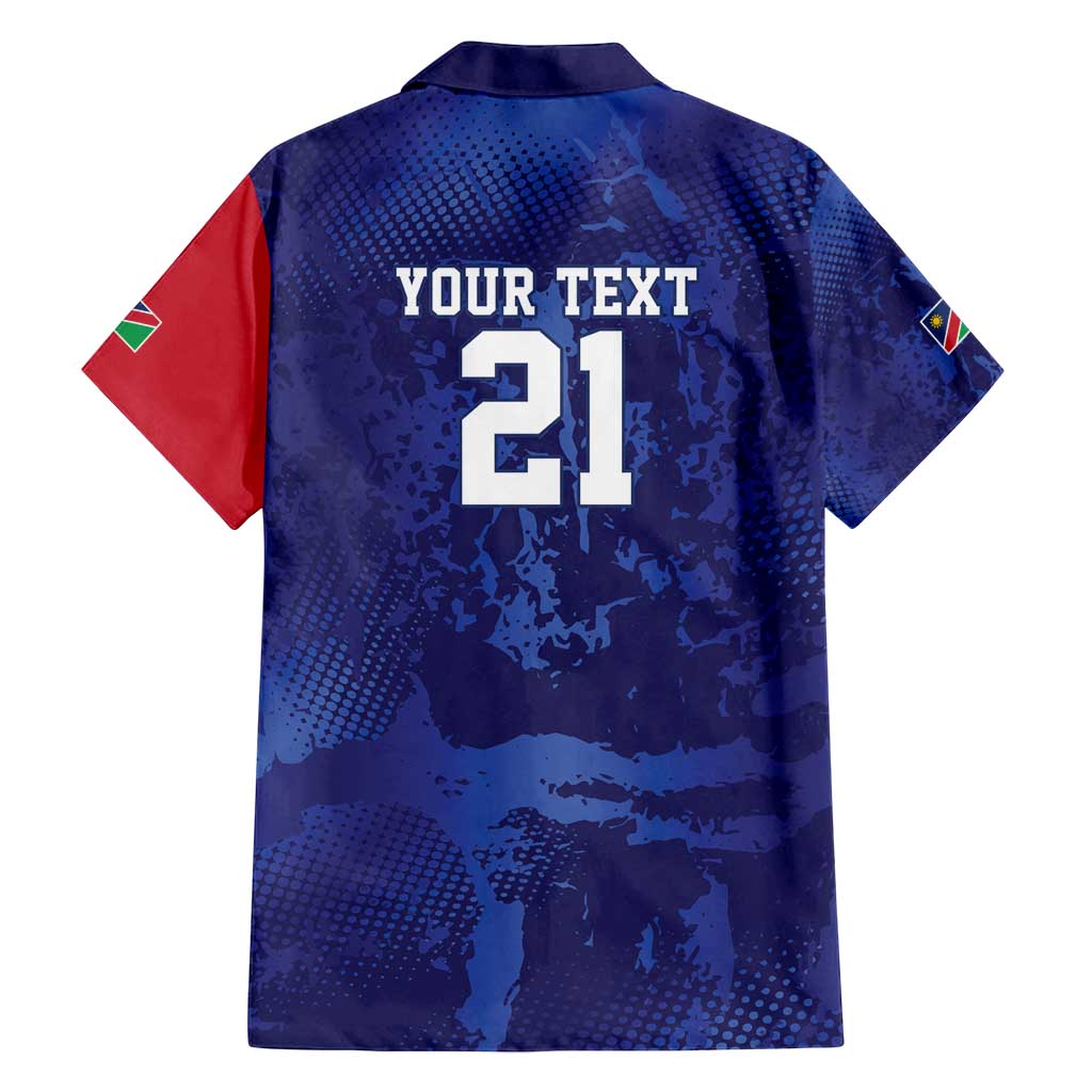 Namibia Cricket Custom Family Matching Puletasi and Hawaiian Shirt Coat of arms Namibian Pattern - Wonder Print Shop