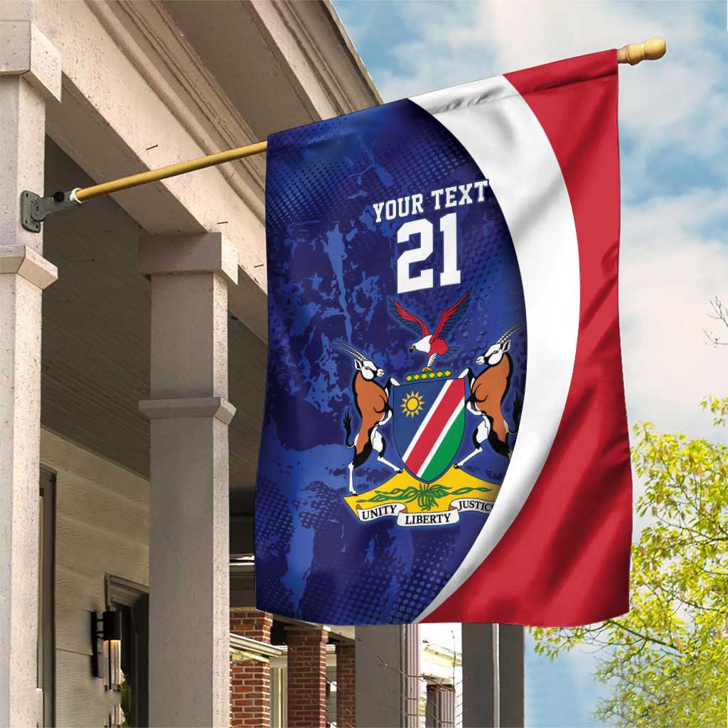 Namibia Cricket Custom Garden Flag Coat of arms Namibian Pattern - Wonder Print Shop