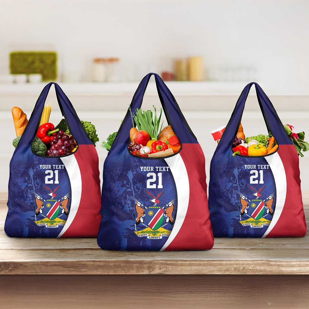 Namibia Cricket Custom Grocery Bag Coat of arms Namibian Pattern - Wonder Print Shop