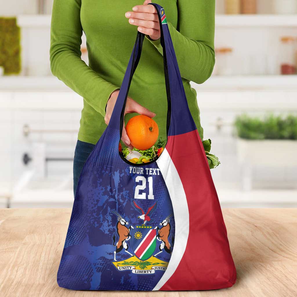 Namibia Cricket Custom Grocery Bag Coat of arms Namibian Pattern - Wonder Print Shop