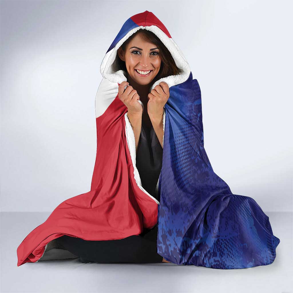 Namibia Cricket Custom Hooded Blanket Coat of arms Namibian Pattern - Wonder Print Shop