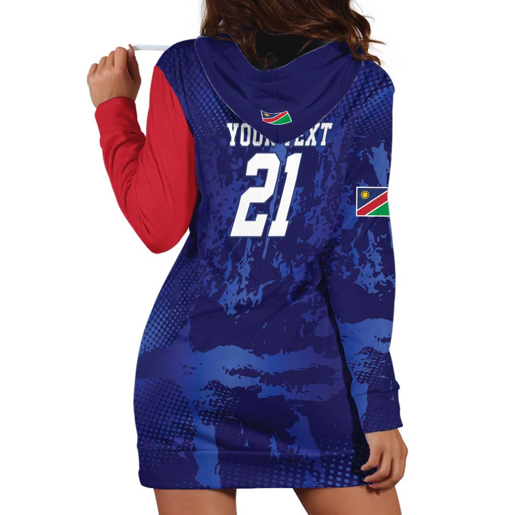 Namibia Cricket Custom Hoodie Dress Coat of arms Namibian Pattern - Wonder Print Shop