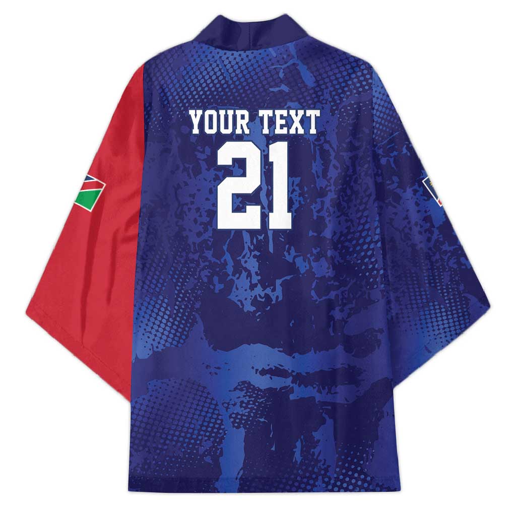 Namibia Cricket Custom Kimono Coat of arms Namibian Pattern - Wonder Print Shop