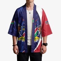 Namibia Cricket Custom Kimono Coat of arms Namibian Pattern - Wonder Print Shop