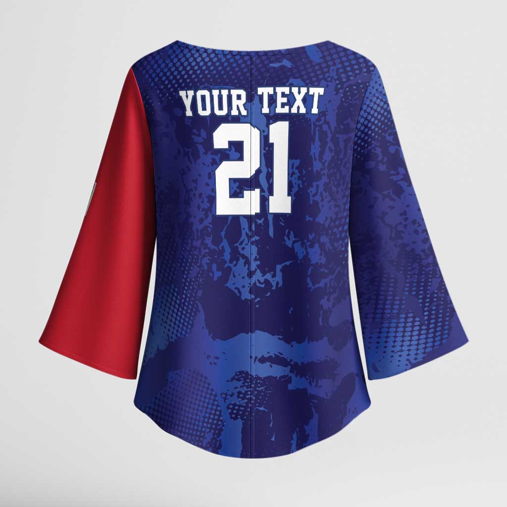 Namibia Cricket Custom Kimono Sleeve Blouse Coat of arms Namibian Pattern - Wonder Print Shop