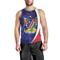Namibia Cricket Custom Men Tank Top Coat of arms Namibian Pattern - Wonder Print Shop