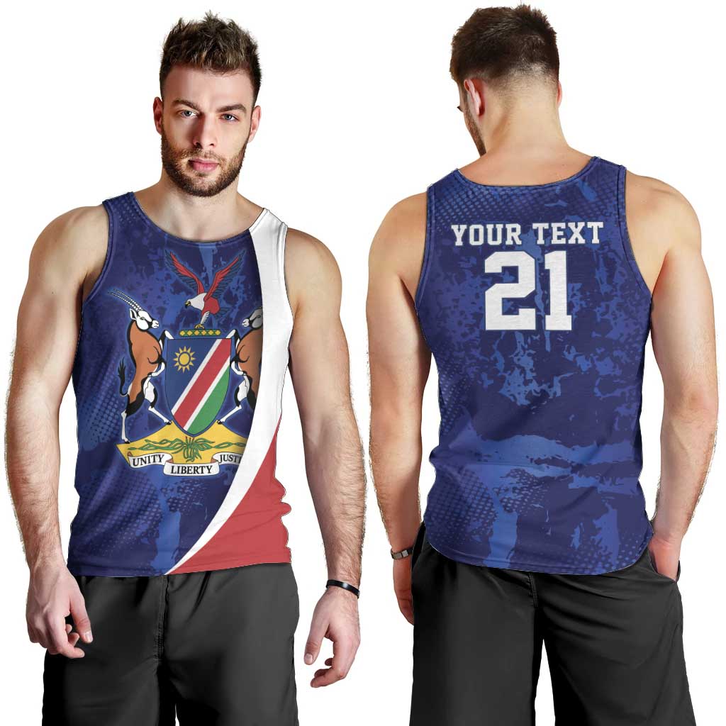Namibia Cricket Custom Men Tank Top Coat of arms Namibian Pattern - Wonder Print Shop
