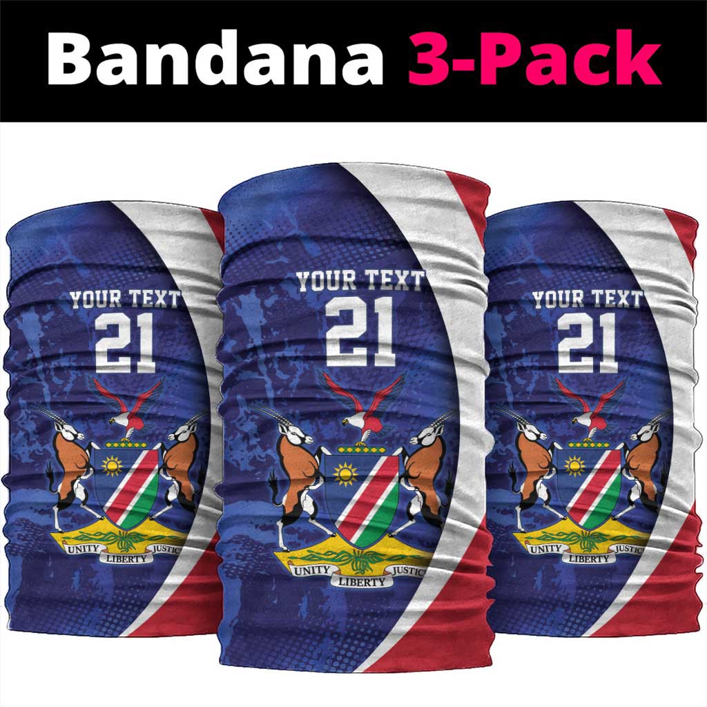 Namibia Cricket Custom Neck Gaiter Coat of arms Namibian Pattern - Wonder Print Shop