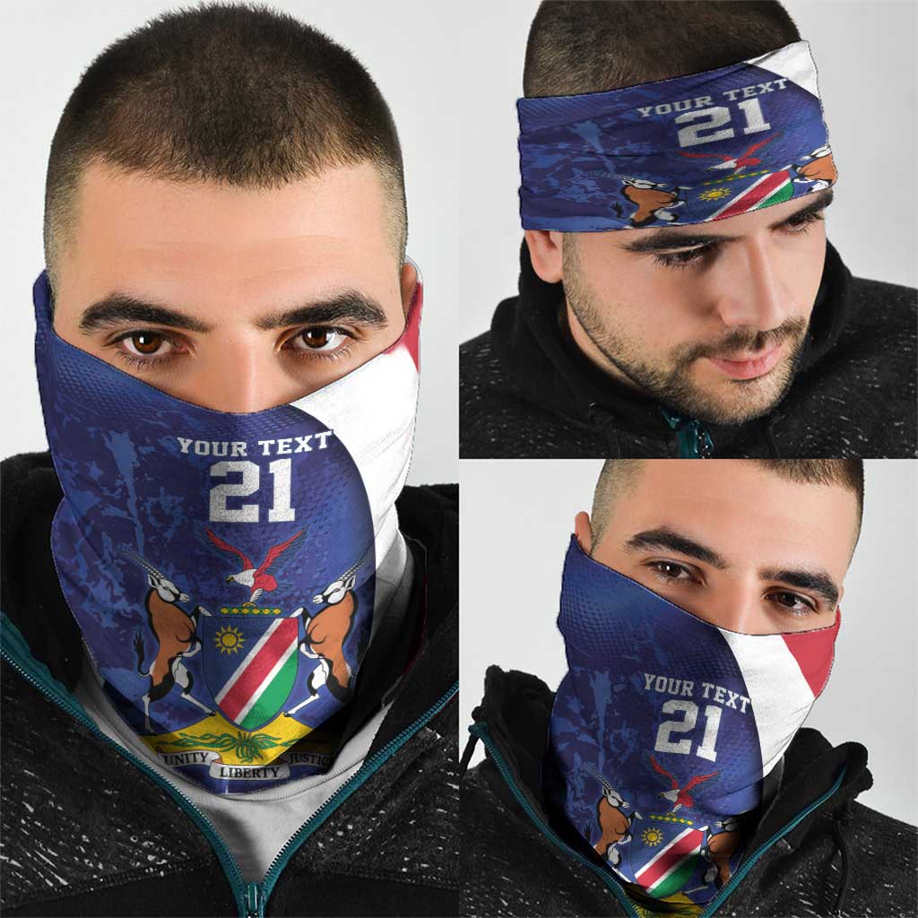 Namibia Cricket Custom Neck Gaiter Coat of arms Namibian Pattern - Wonder Print Shop