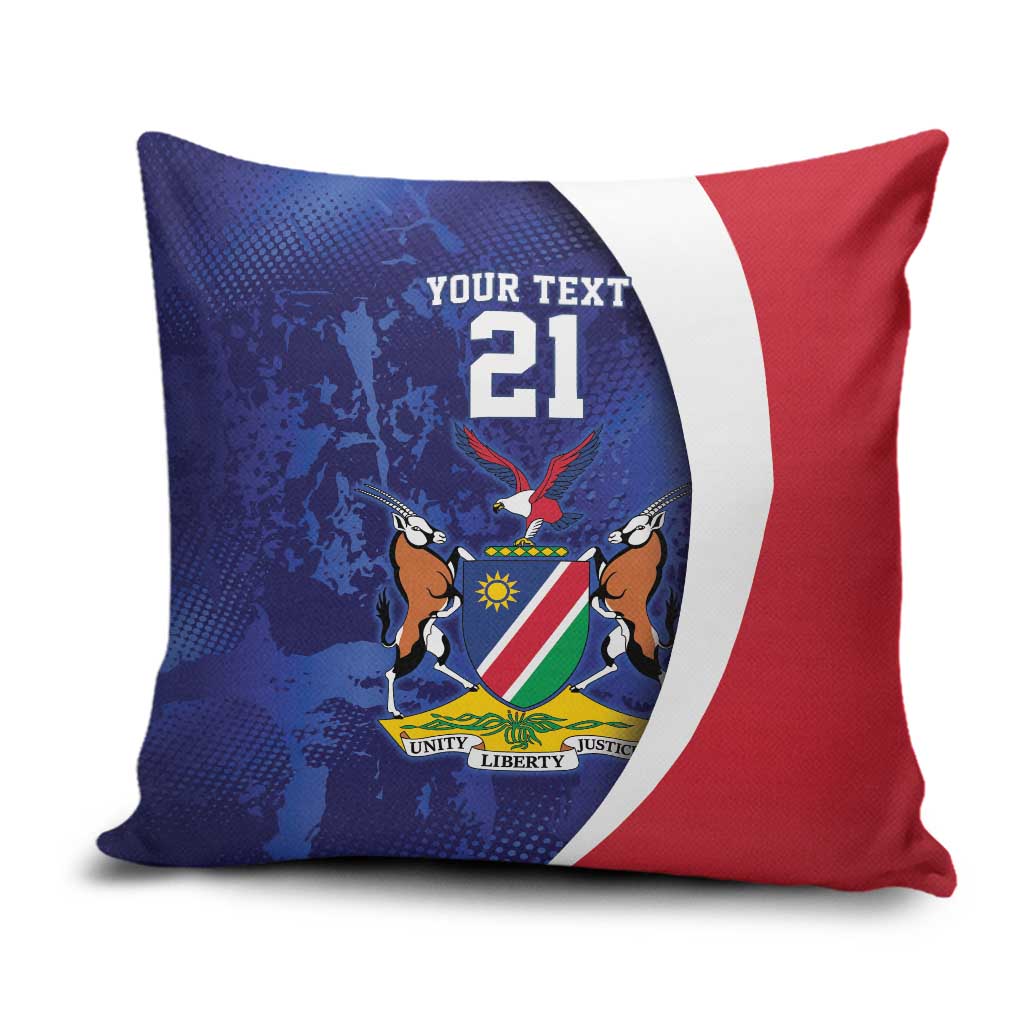 Namibia Cricket Custom Pillow Cover Coat of arms Namibian Pattern - Wonder Print Shop
