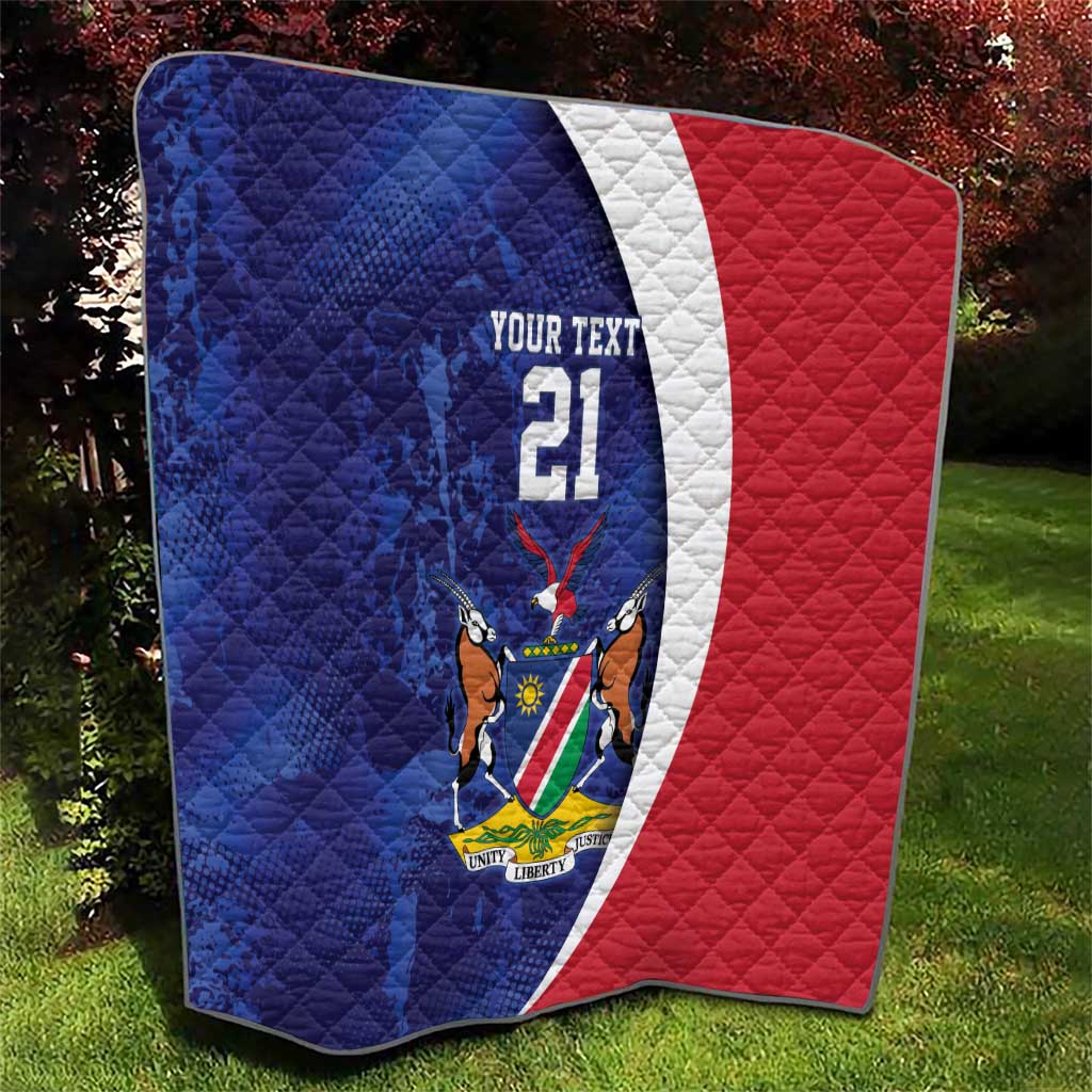 Namibia Cricket Custom Quilt Coat of arms Namibian Pattern - Wonder Print Shop