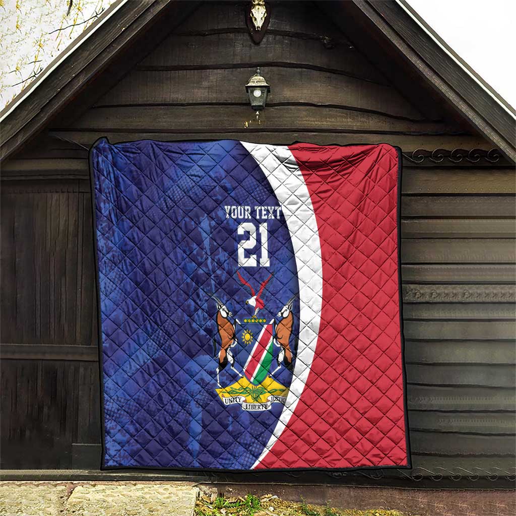 Namibia Cricket Custom Quilt Coat of arms Namibian Pattern - Wonder Print Shop