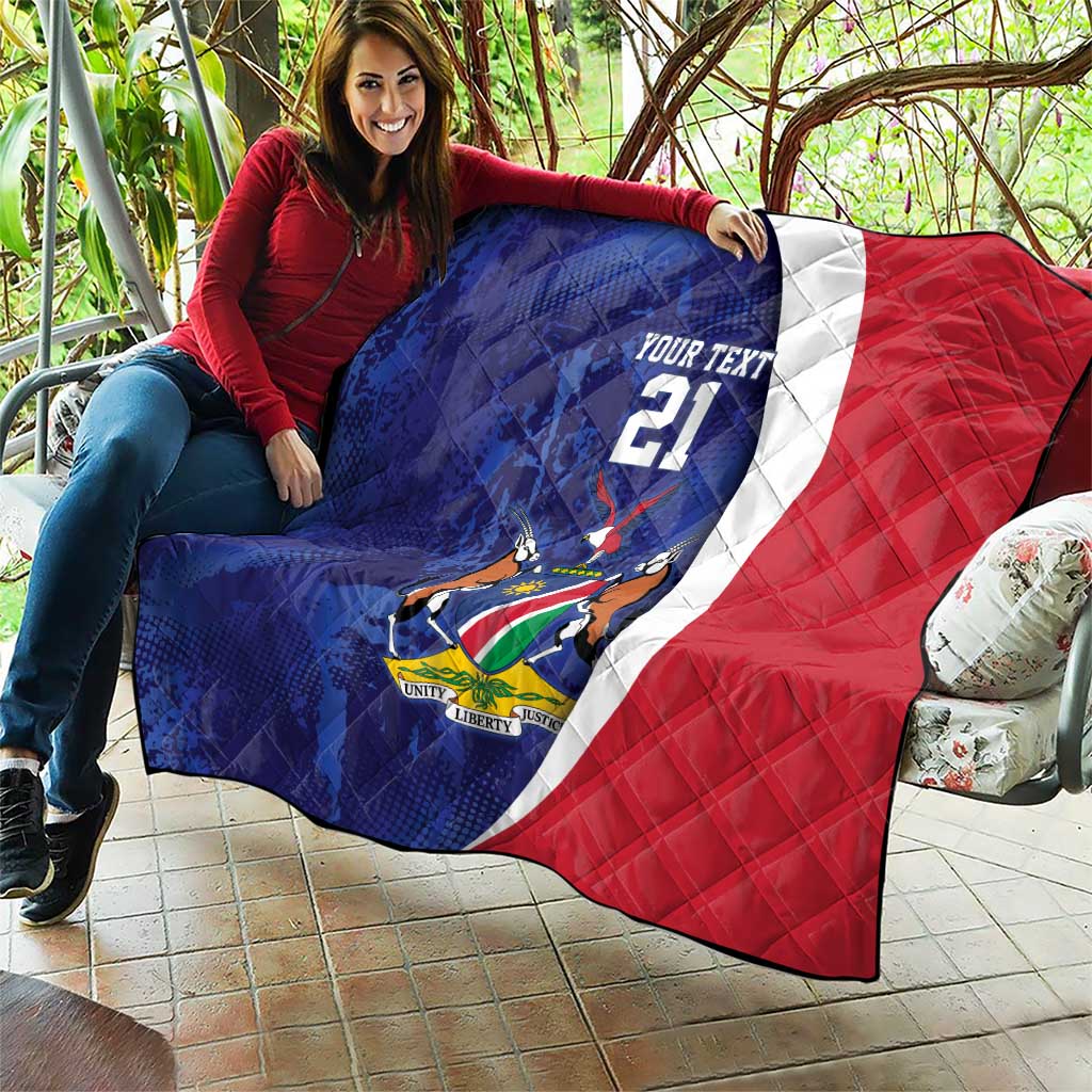 Namibia Cricket Custom Quilt Coat of arms Namibian Pattern - Wonder Print Shop