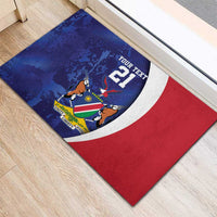 Namibia Cricket Custom Rubber Doormat Coat of arms Namibian Pattern - Wonder Print Shop