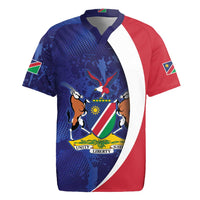 Namibia Cricket Custom Rugby Jersey Coat of arms Namibian Pattern - Wonder Print Shop
