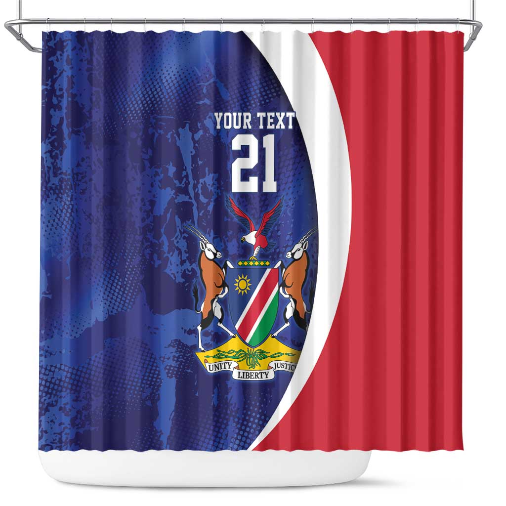 Namibia Cricket Custom Shower Curtain Coat of arms Namibian Pattern - Wonder Print Shop