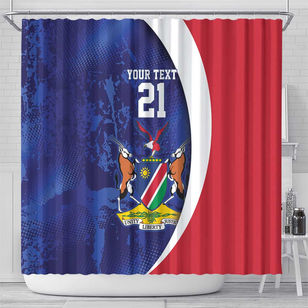 Namibia Cricket Custom Shower Curtain Coat of arms Namibian Pattern - Wonder Print Shop