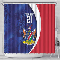 Namibia Cricket Custom Shower Curtain Coat of arms Namibian Pattern - Wonder Print Shop