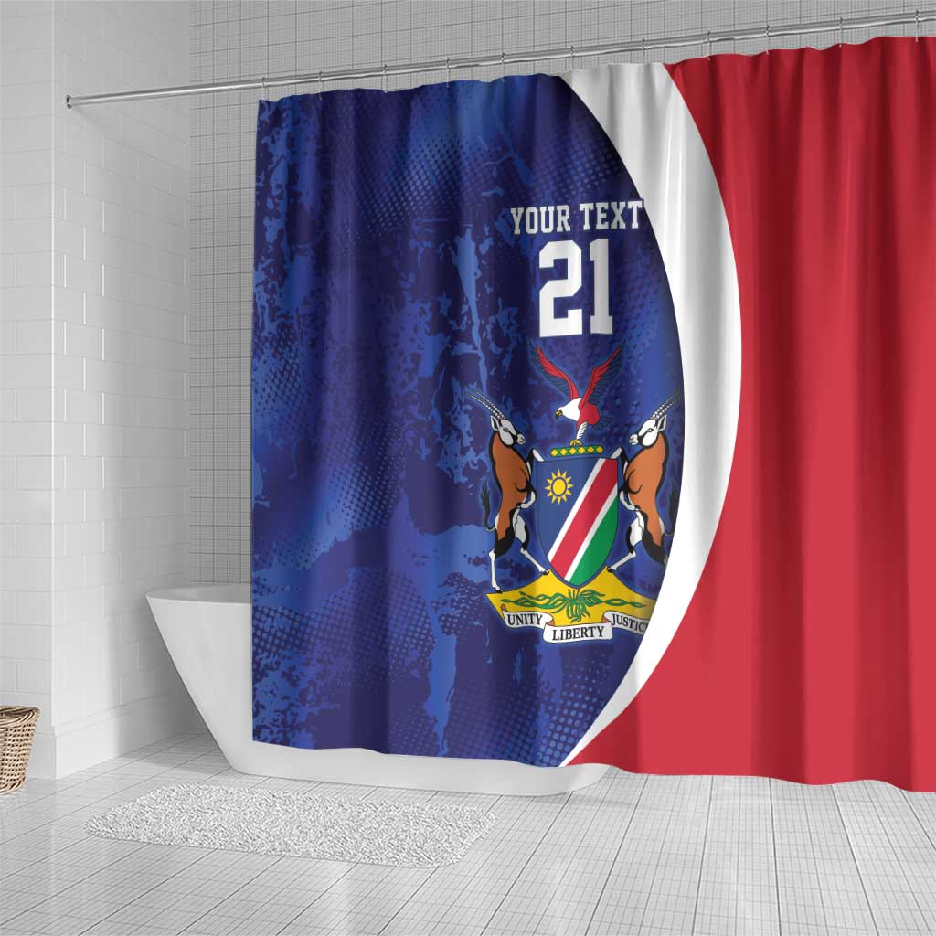 Namibia Cricket Custom Shower Curtain Coat of arms Namibian Pattern - Wonder Print Shop