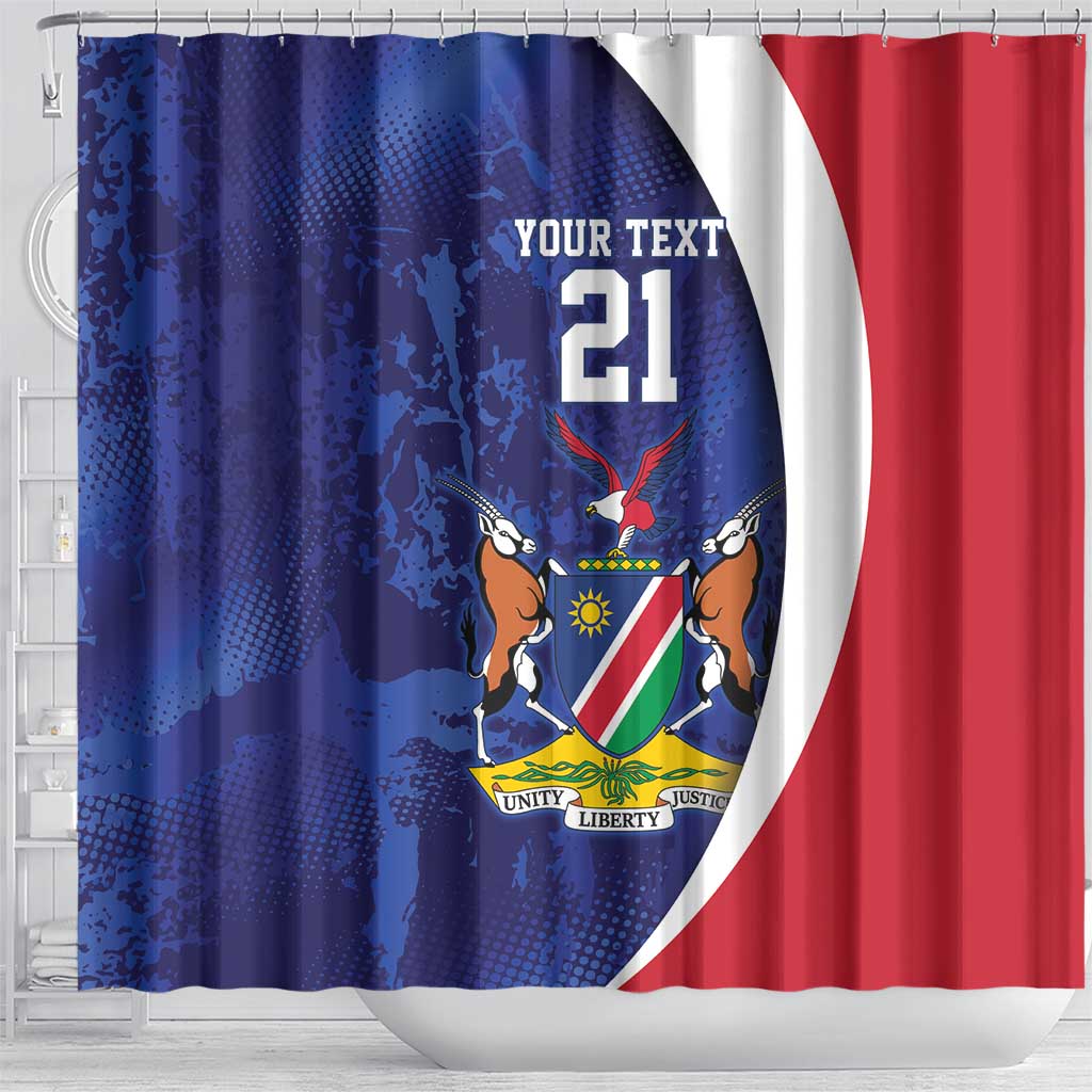 Namibia Cricket Custom Shower Curtain Coat of arms Namibian Pattern - Wonder Print Shop
