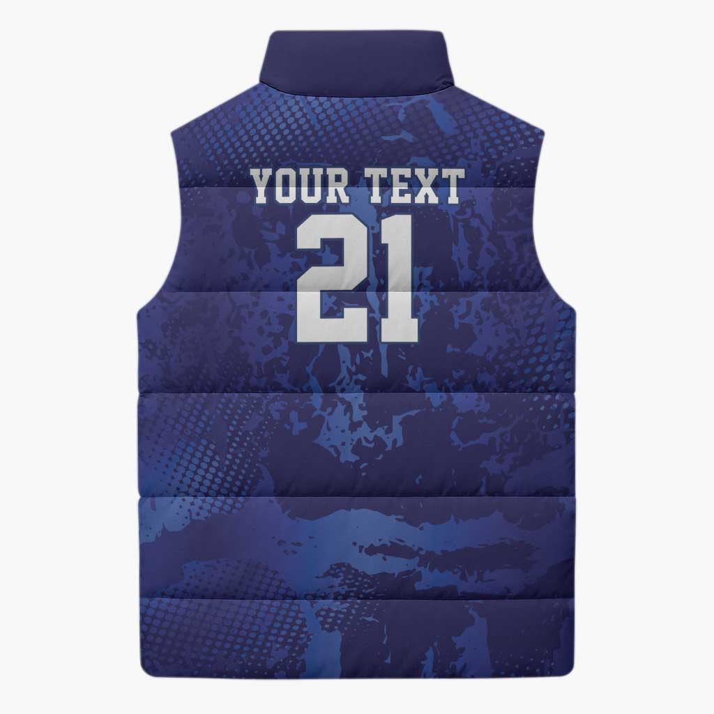 Namibia Cricket Custom Sleeveless Puffer Jacket Coat of arms Namibian Pattern - Wonder Print Shop