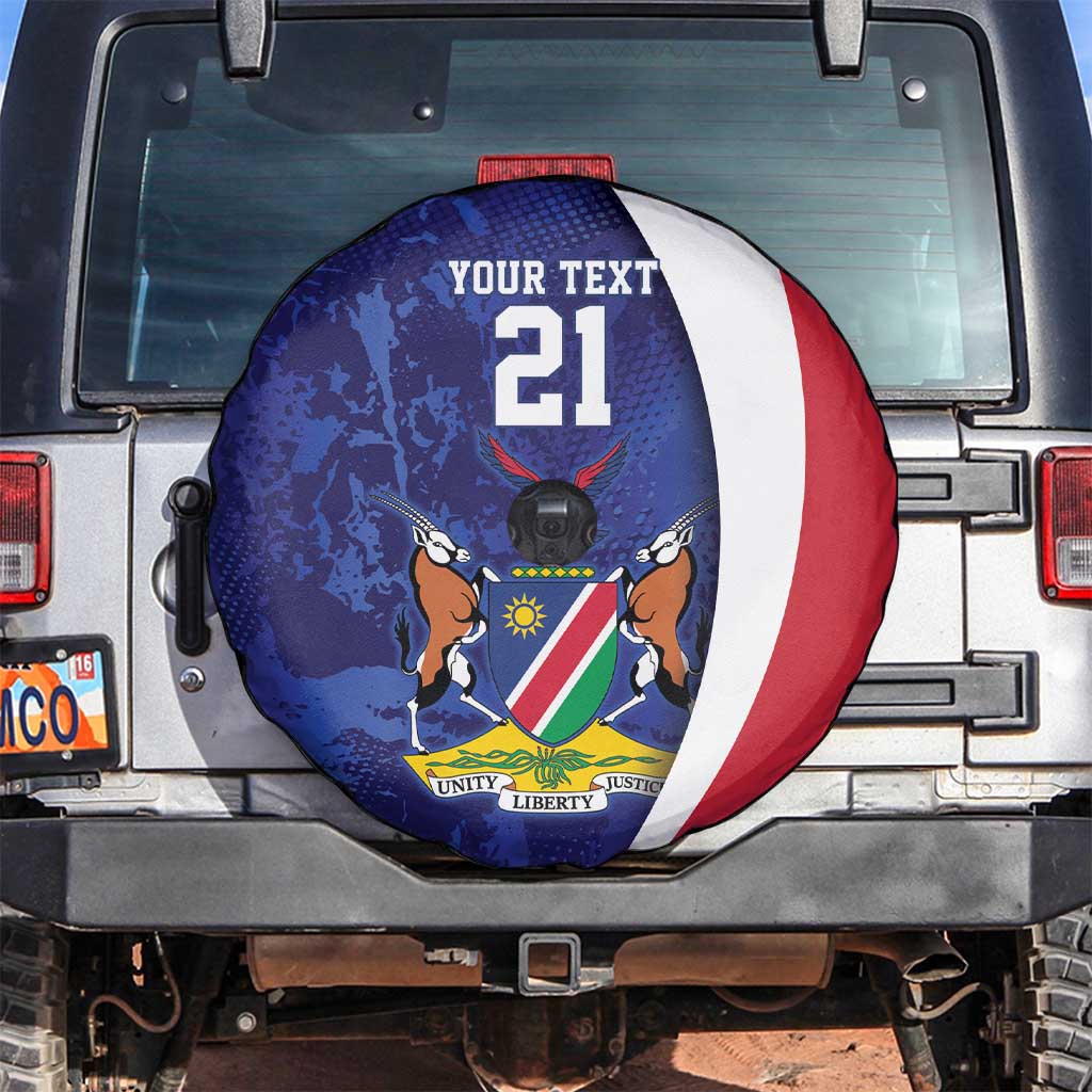 Namibia Cricket Custom Spare Tire Cover Coat of arms Namibian Pattern - Wonder Print Shop