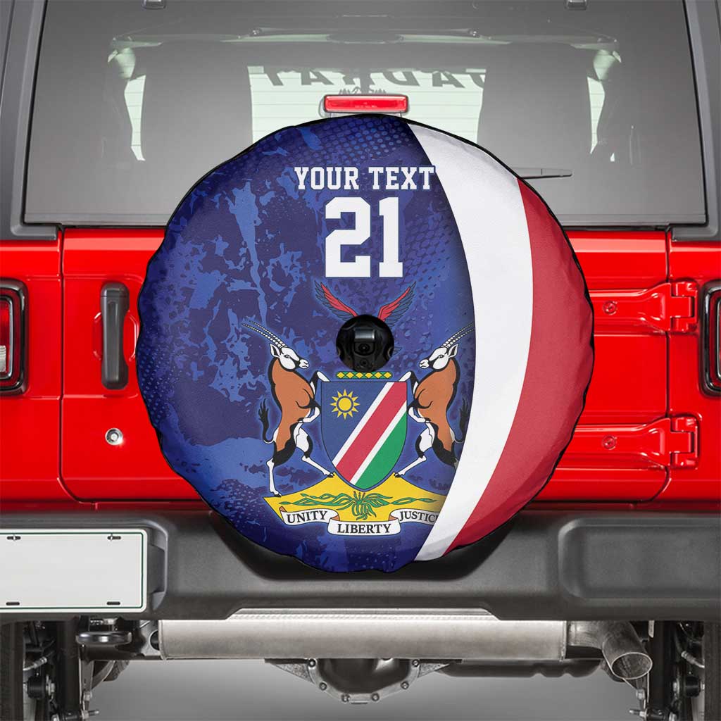 Namibia Cricket Custom Spare Tire Cover Coat of arms Namibian Pattern - Wonder Print Shop
