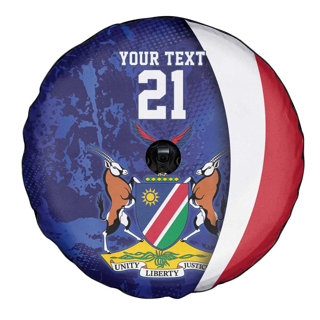 Namibia Cricket Custom Spare Tire Cover Coat of arms Namibian Pattern - Wonder Print Shop