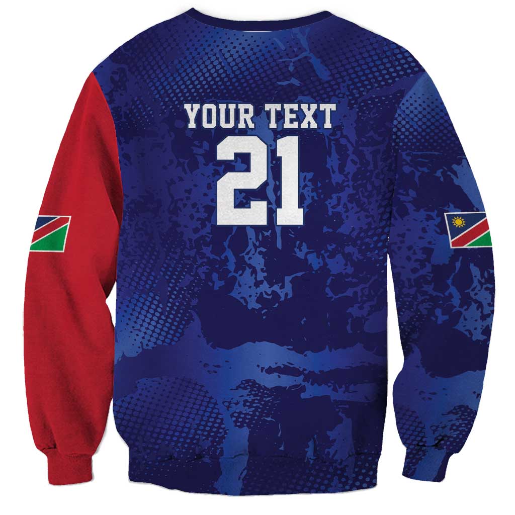 Namibia Cricket Custom Sweatshirt Coat of arms Namibian Pattern - Wonder Print Shop