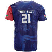 Namibia Cricket Custom T Shirt Coat of arms Namibian Pattern - Wonder Print Shop