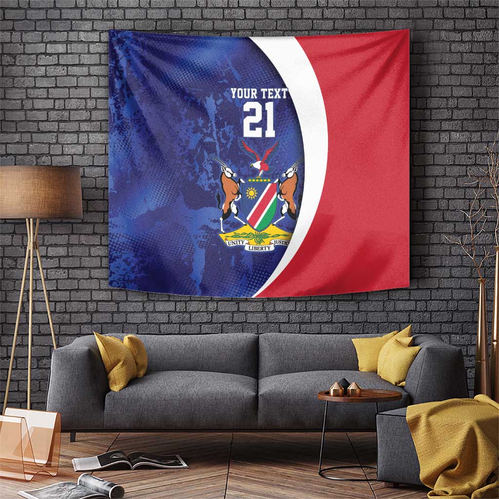 Namibia Cricket Custom Tapestry Coat of arms Namibian Pattern - Wonder Print Shop