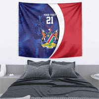 Namibia Cricket Custom Tapestry Coat of arms Namibian Pattern - Wonder Print Shop