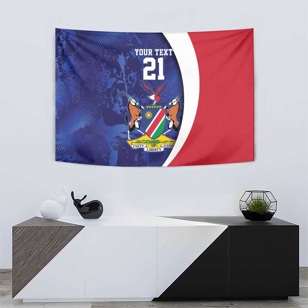 Namibia Cricket Custom Tapestry Coat of arms Namibian Pattern - Wonder Print Shop