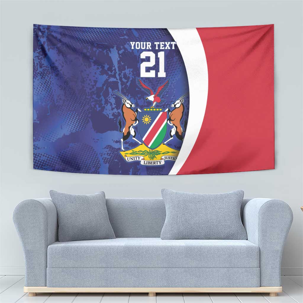 Namibia Cricket Custom Tapestry Coat of arms Namibian Pattern - Wonder Print Shop