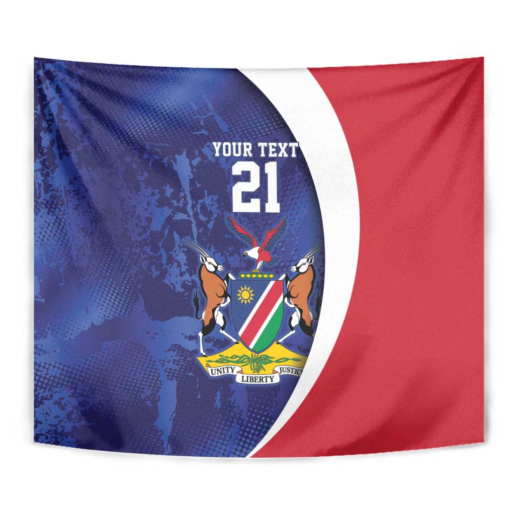 Namibia Cricket Custom Tapestry Coat of arms Namibian Pattern - Wonder Print Shop