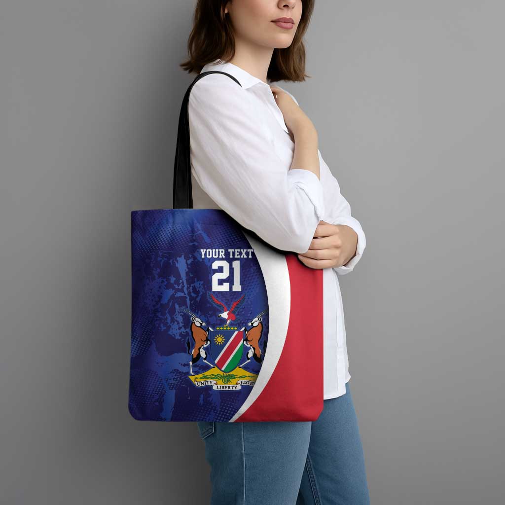 Namibia Cricket Custom Tote Bag Coat of arms Namibian Pattern - Wonder Print Shop