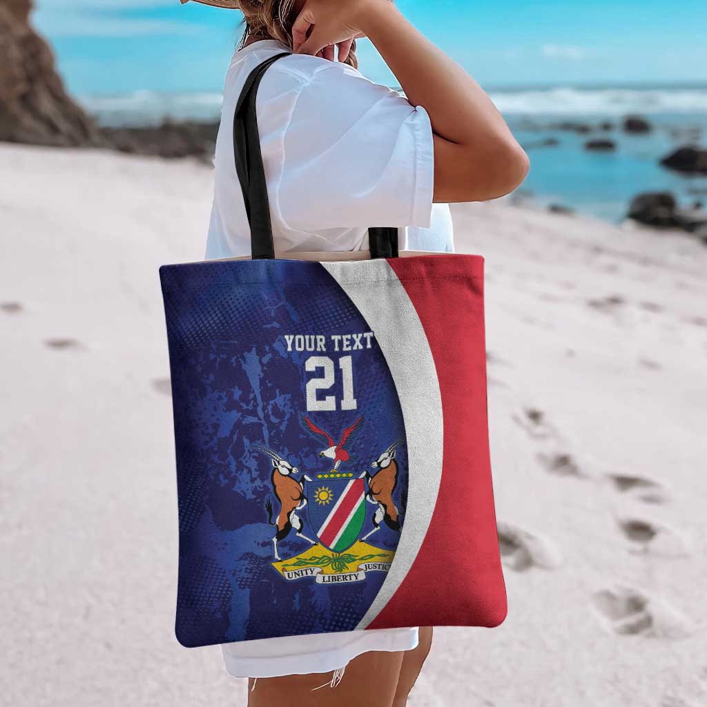 Namibia Cricket Custom Tote Bag Coat of arms Namibian Pattern - Wonder Print Shop