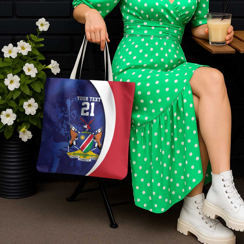 Namibia Cricket Custom Tote Bag Coat of arms Namibian Pattern - Wonder Print Shop
