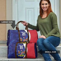 Namibia Cricket Custom Travel Bag Coat of arms Namibian Pattern - Wonder Print Shop