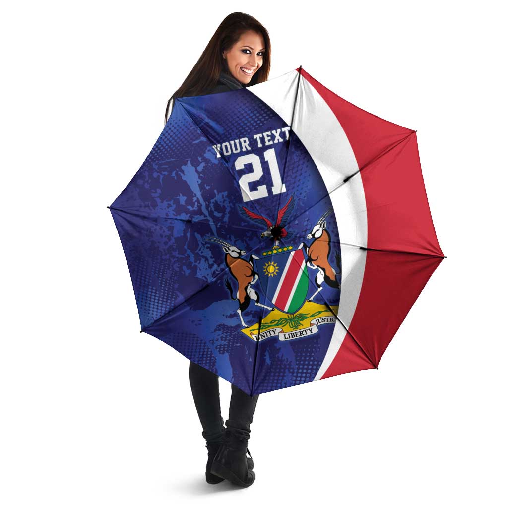 Namibia Cricket Custom Umbrella Coat of arms Namibian Pattern - Wonder Print Shop