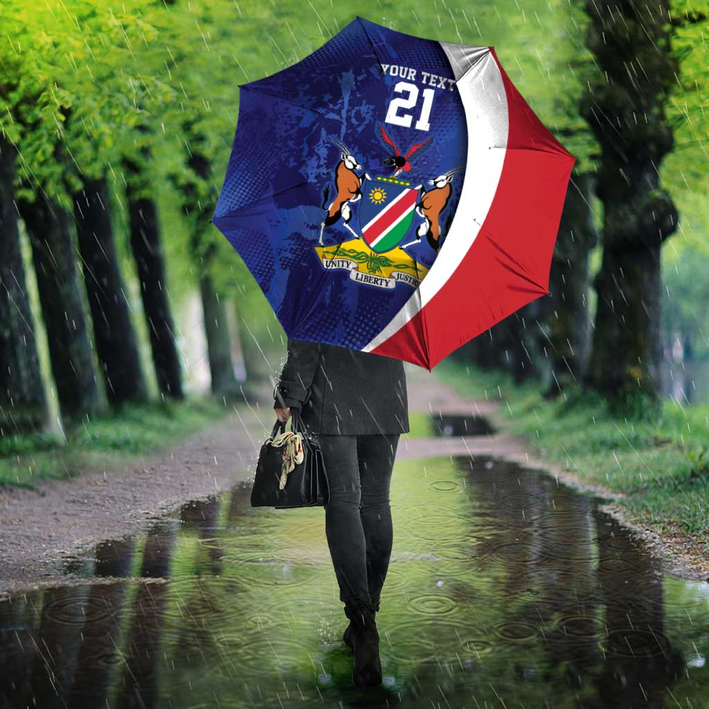 Namibia Cricket Custom Umbrella Coat of arms Namibian Pattern - Wonder Print Shop