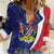 Namibia Cricket Custom Women Casual Shirt Coat of arms Namibian Pattern - Wonder Print Shop