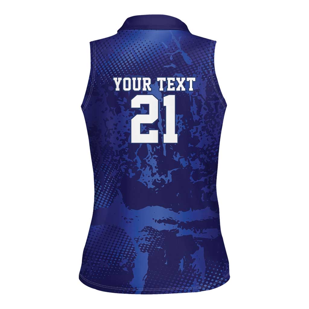 Namibia Cricket Custom Women Sleeveless Polo Shirt Coat of arms Namibian Pattern - Wonder Print Shop