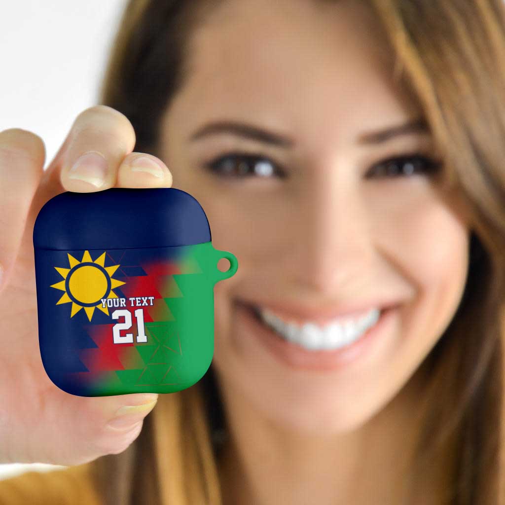 Namibia Cricket Custom AirPods Case Namibian Gold Sun Flag Motif - Wonder Print Shop