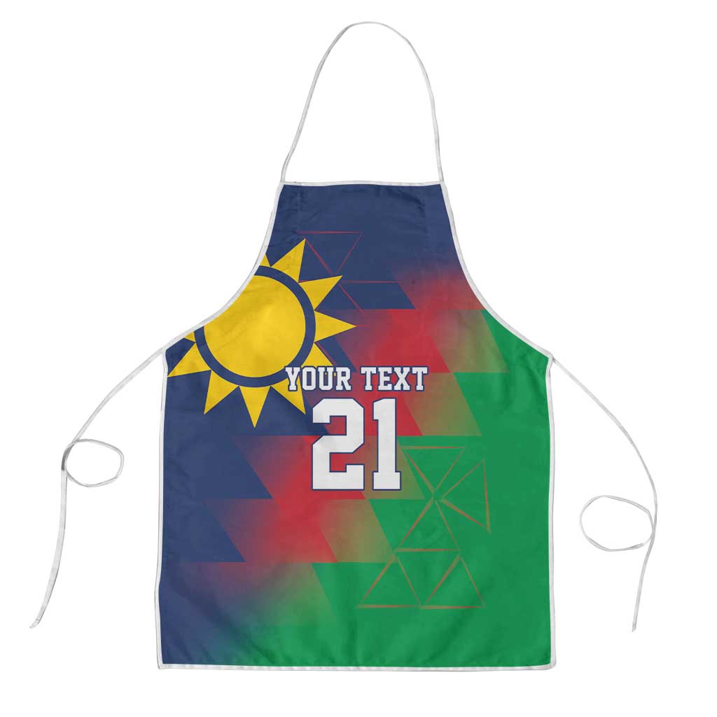 Namibia Cricket Custom Apron Namibian Gold Sun Flag Motif - Wonder Print Shop