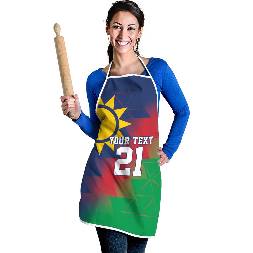 Namibia Cricket Custom Apron Namibian Gold Sun Flag Motif - Wonder Print Shop