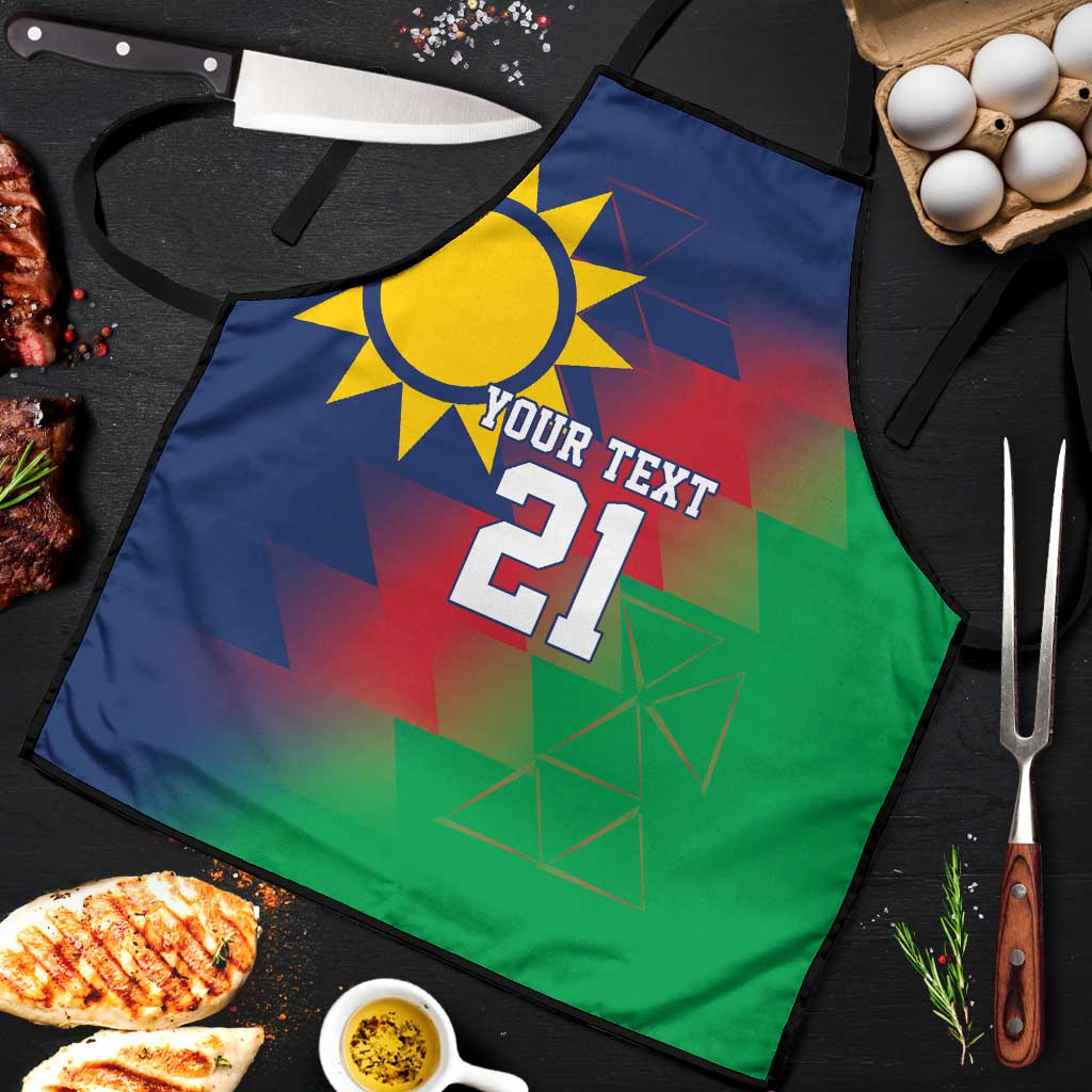 Namibia Cricket Custom Apron Namibian Gold Sun Flag Motif - Wonder Print Shop