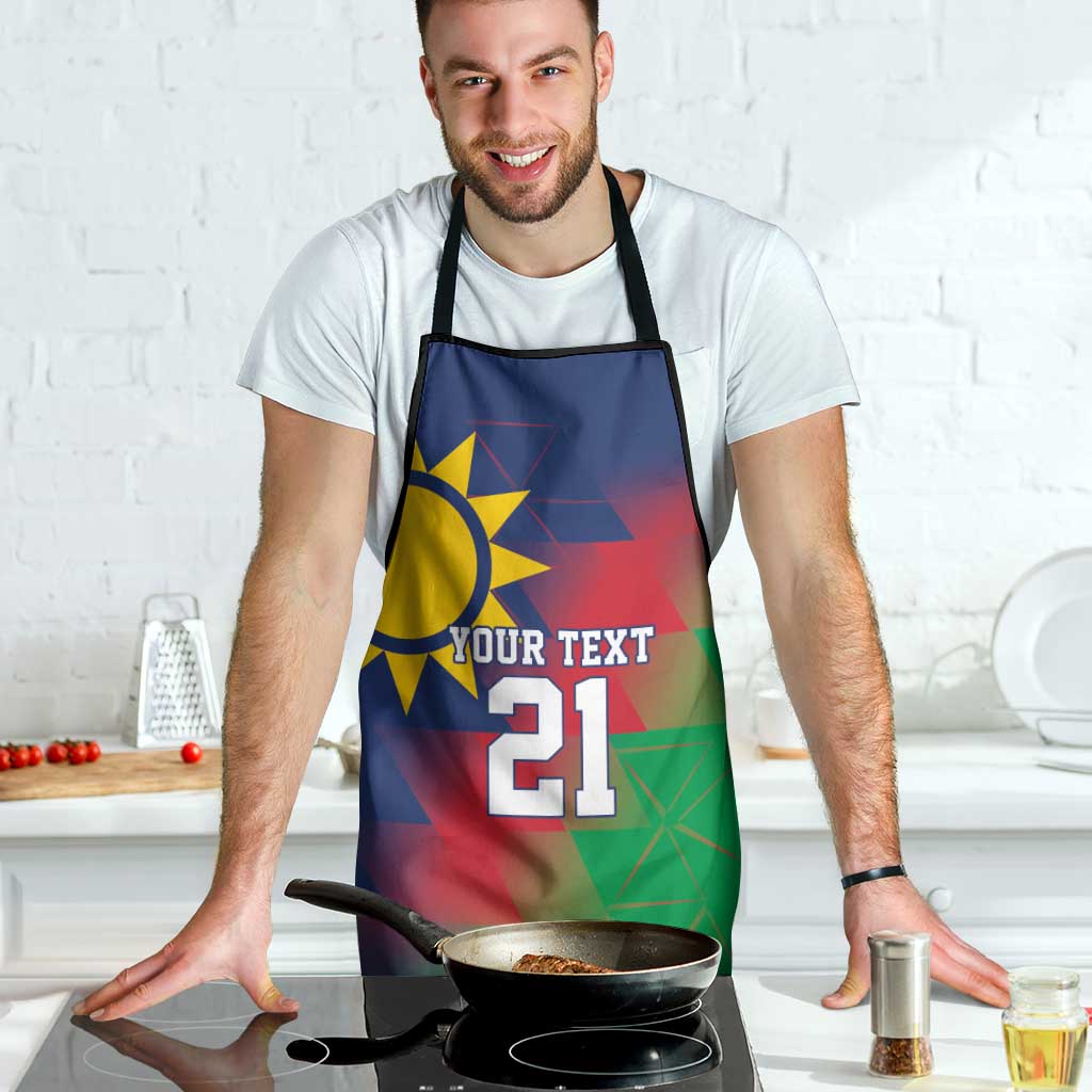 Namibia Cricket Custom Apron Namibian Gold Sun Flag Motif - Wonder Print Shop
